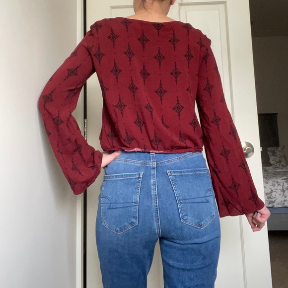 LA Hearts Lace Up Crop Top - Picture 2 of 7